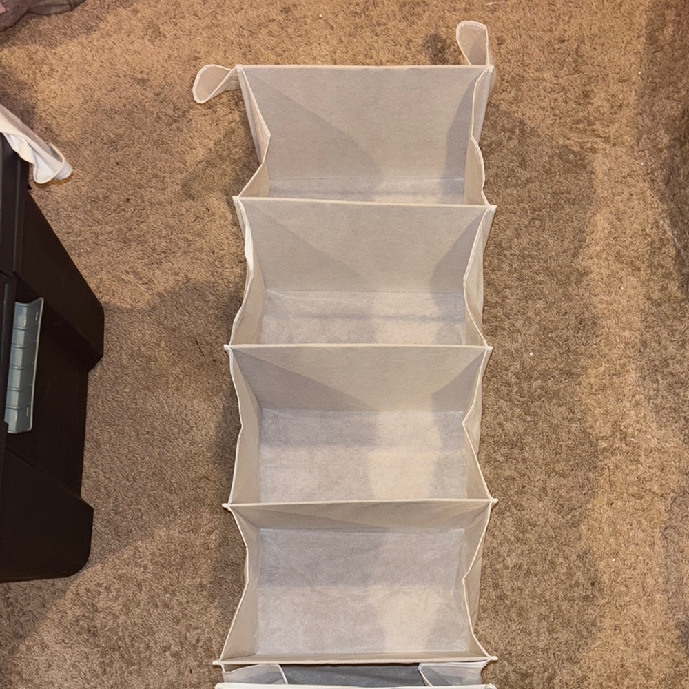 Versatile Cream Hanging Closet Organizer